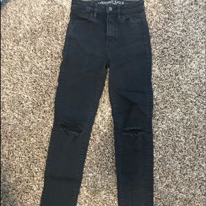 American Eagle Black Ripped Jeans